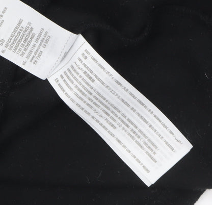 Hollister Womens Black Small Fleece Hoodie with Snap Closure