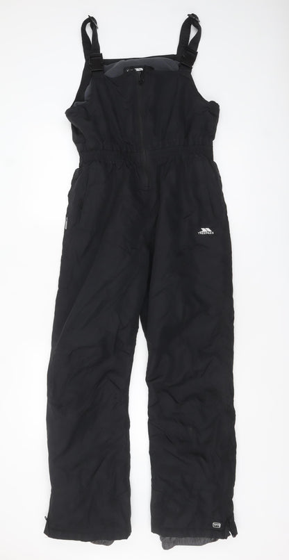 Trespass Girls Black Waterproof Ski Overall 13-14 Years Winter Softshell