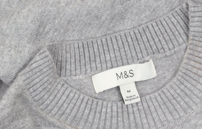 Marks and Spencer Women Grey M Knit Pullover Jumper