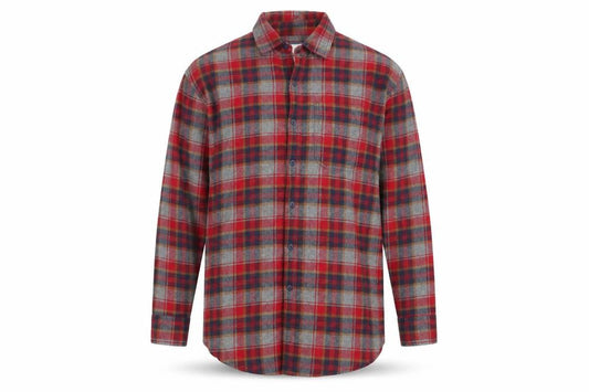 American Eagle Mens Red Plaid Flannel Button-Up Shirt M Regular