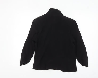 Joseph Ribkoff Women Black Blazer UK 12 Single-Breasted Classic Jacket