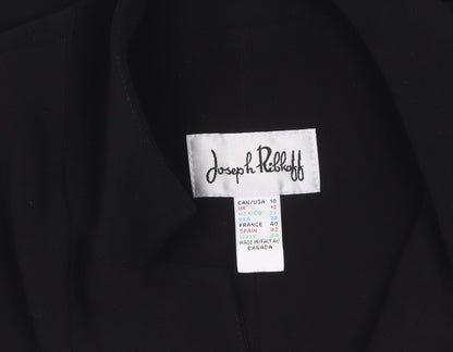Joseph Ribkoff Women Black Blazer UK 12 Single-Breasted Classic Jacket