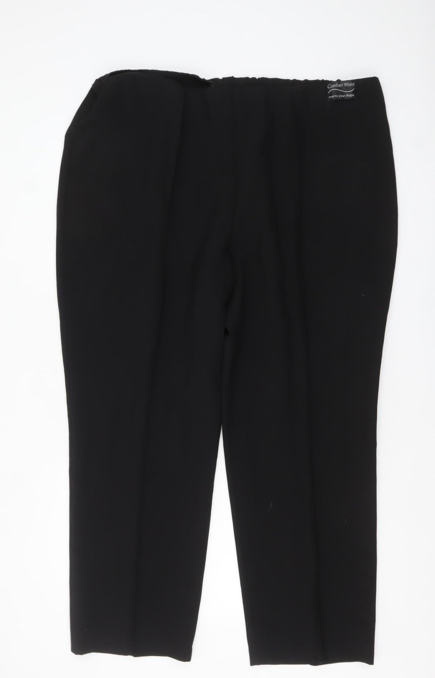 BM Collection Women's Black Size 22 Stretch Comfort Waist Trousers