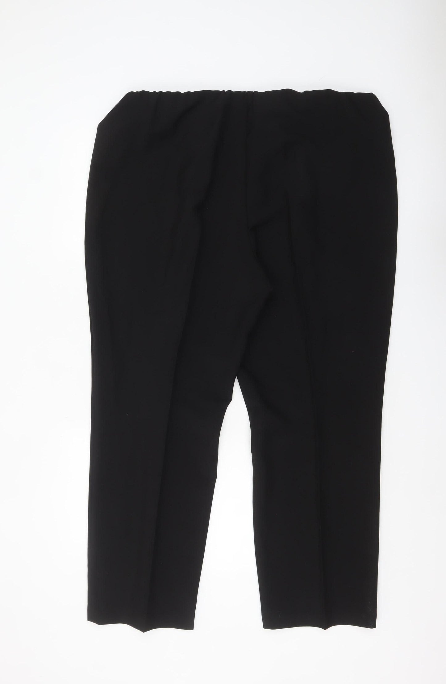BM Collection Women's Black Size 22 Stretch Comfort Waist Trousers
