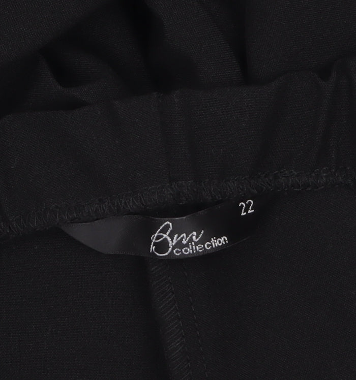 BM Collection Women's Black Size 22 Stretch Comfort Waist Trousers