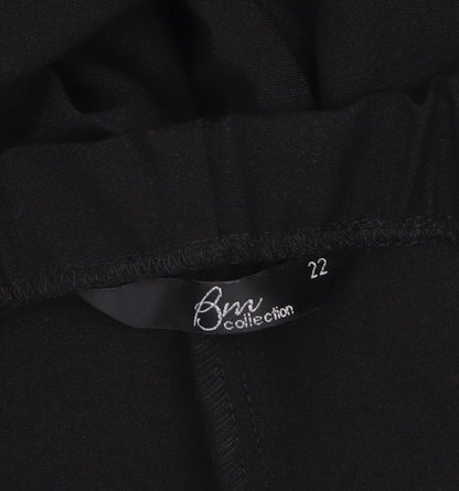 BM Collection Women's Black Size 22 Stretch Comfort Waist Trousers
