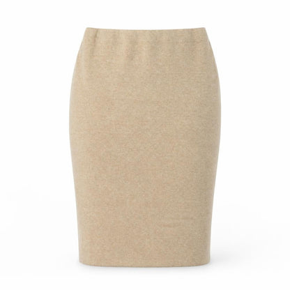Zara Women Beige Midi Pencil Knit Skirt Size 12