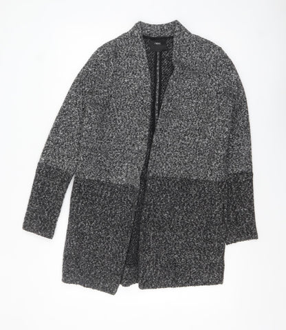 Next Women’s Grey Coatigan Size 6 Mid-Length Open Front Overcoat