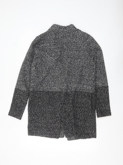 Next Women’s Grey Coatigan Size 6 Mid-Length Open Front Overcoat