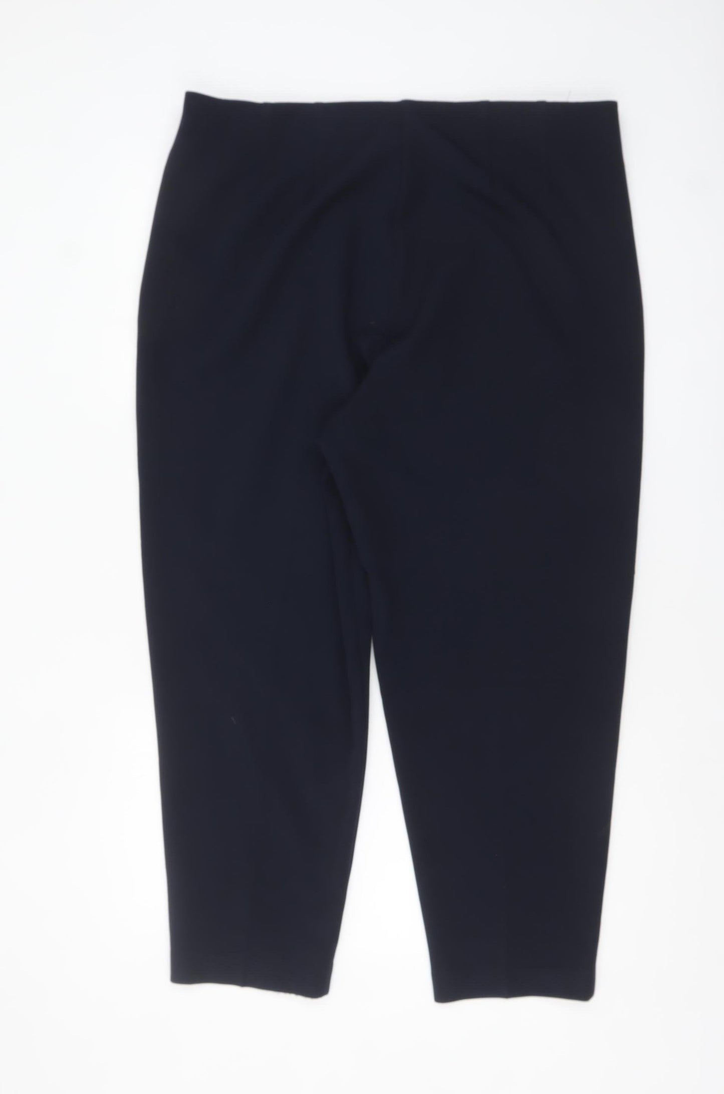 Marks and Spencer Women's Blue Size 18 Regular Tapered Trousers
