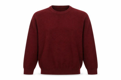 Austin Reed Men's Red Waffle Knit Merino Wool Blend Jumper L
