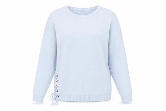 Capsule Women Blue Acrylic Crew Neck Pullover Jumper Size S