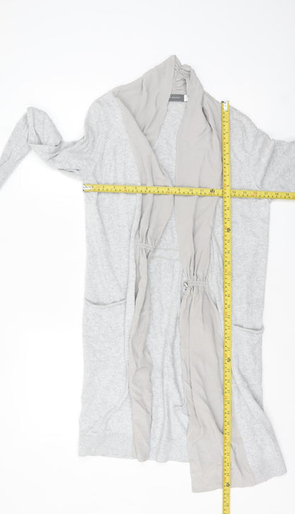 Mint Velvet Womens Grey Size 12 Long Sleeve Open Knit Cardigan