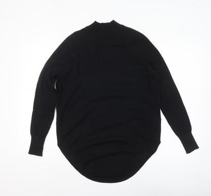 Oasis Womens Black XS Mock Neck Long Sleeve Knit Jumper