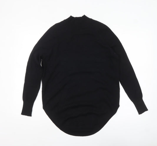 Oasis Womens Black XS Mock Neck Long Sleeve Knit Jumper