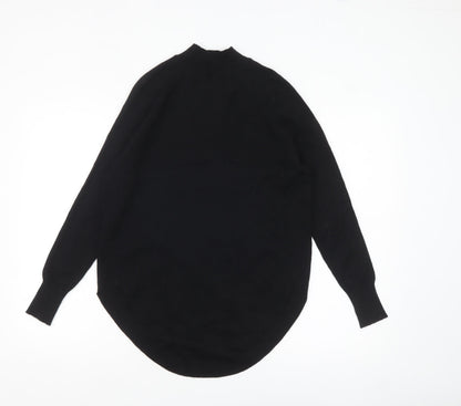 Oasis Womens Black XS Mock Neck Long Sleeve Knit Jumper