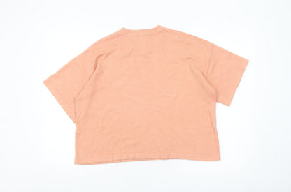 Great Plains Women Pink Relaxed Fit Knit Short Sleeve Jumper Size 10