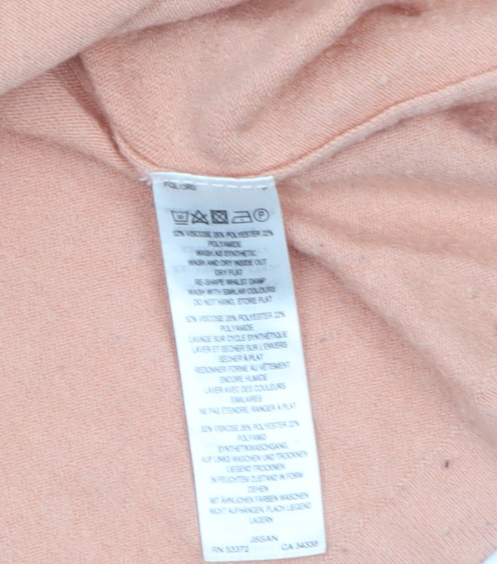 Great Plains Women Pink Relaxed Fit Knit Short Sleeve Jumper Size 10