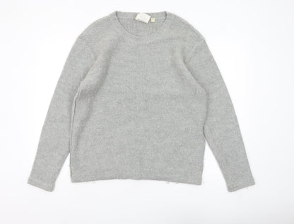 Cheap Monday Men's Grey Wool Blend Crew Neck Jumper Size L