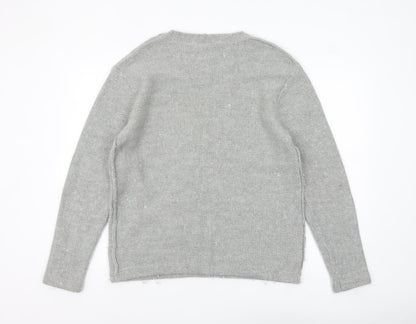 Cheap Monday Men's Grey Wool Blend Crew Neck Jumper Size L