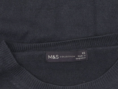 Marks and Spencer Womens Black Sequin Star Jumper XS