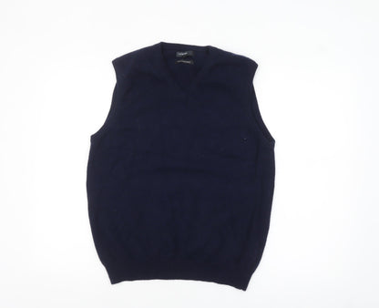 Marks and Spencer Men’s Blue Cashmere V-Neck Sleeveless Vest M