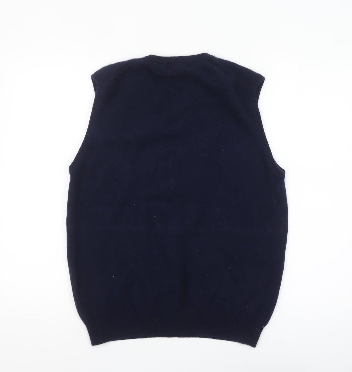 Marks and Spencer Men’s Blue Cashmere V-Neck Sleeveless Vest M