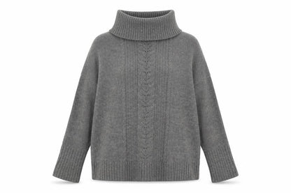 Crew Clothing Co. Womens Grey Roll Neck Wool Blend Jumper M