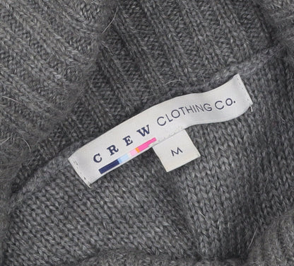 Crew Clothing Co. Womens Grey Roll Neck Wool Blend Jumper M