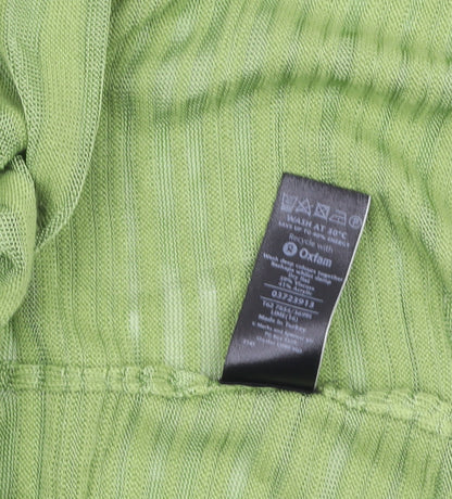 Marks and Spencer Per Una Women's Green Size 16 Ruched Open Cardigan
