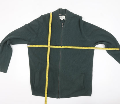 Marks and Spencer Men’s Green Cotton Full Zip Jumper XL