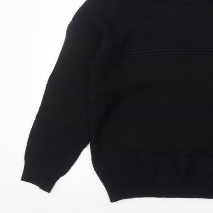 Marks and Spencer Mens Black 2XL Crew Neck Knit Jumper