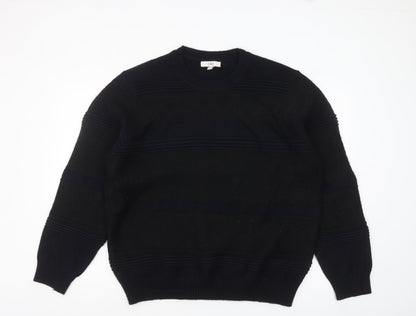 Marks and Spencer Mens Black 2XL Crew Neck Knit Jumper