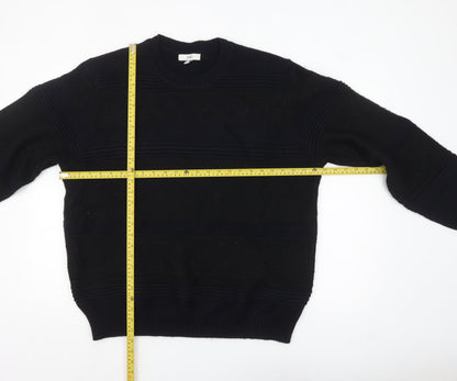 Marks and Spencer Mens Black 2XL Crew Neck Knit Jumper