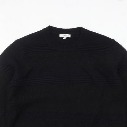 Marks and Spencer Mens Black 2XL Crew Neck Knit Jumper