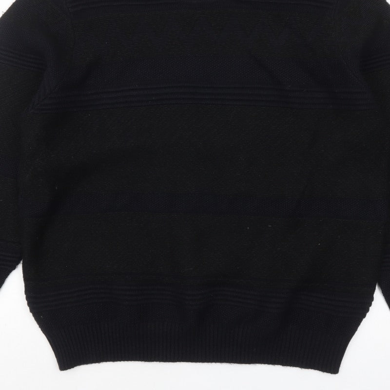 Marks and Spencer Mens Black 2XL Crew Neck Knit Jumper