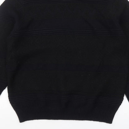 Marks and Spencer Mens Black 2XL Crew Neck Knit Jumper