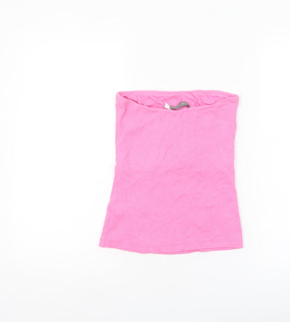 Mint Velvet Women's Pink Strapless Cotton Camisole Top S