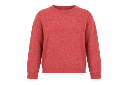 Camaieu Women’s Red Crew Neck Alpaca Blend Jumper Size 14