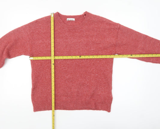 Camaieu Women’s Red Crew Neck Alpaca Blend Jumper Size 14