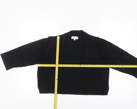 Linea Women Black XL Knit Open Front Cardigan Jumper