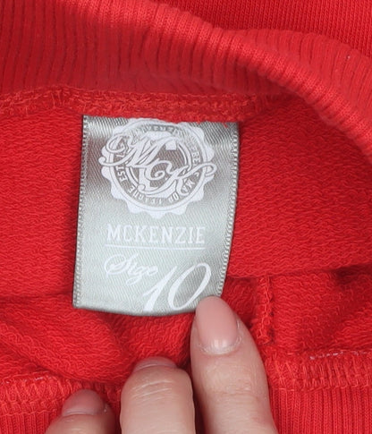 Mckenzie Women’s Red Sweat Shorts Size 10 Activewear Gym Style