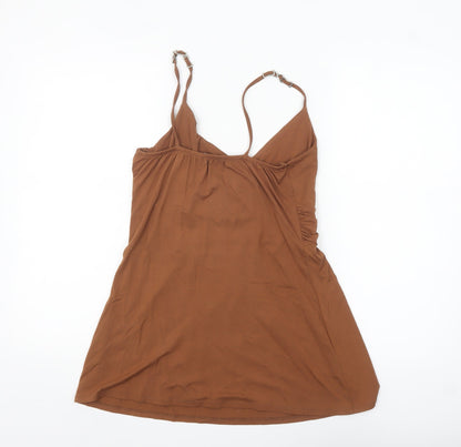adL Women’s Brown V-Neck Camisole Tank Top Size L