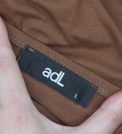 adL Women’s Brown V-Neck Camisole Tank Top Size L