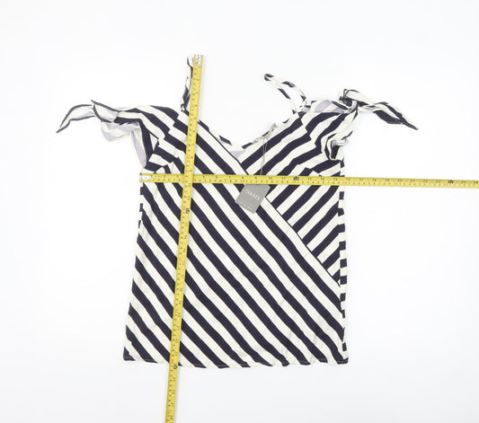 Oasis Women’s Blue Striped Viscose Camisole Blouse Size 8