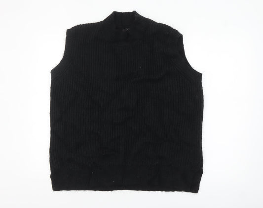 Next Women's Black Sleeveless High Neck Knit Vest Jumper Size L