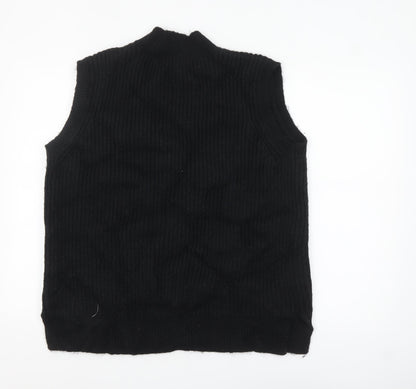 Next Women's Black Sleeveless High Neck Knit Vest Jumper Size L