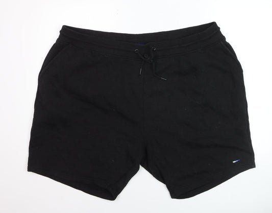 BadRhino Men's Black 4XL Sweat Shorts Elastic Waist Casual