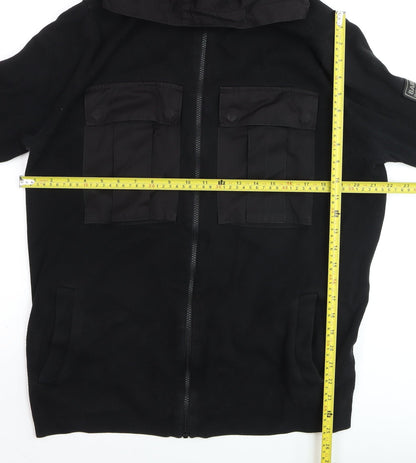 Barbour Men's Black XL Full Zip Hooded Fleece Hoodie