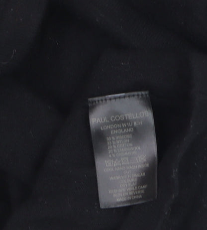 Paul Costelloe Women Black Size 20 Embellished Pullover Jumper